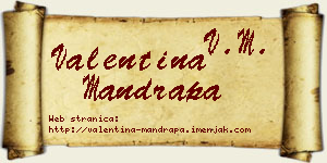 Valentina Mandrapa vizit kartica